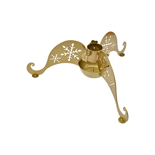 MORIA DESIGN S02 Ständer für lebende Weihnachtsbäume - Weihnachtsbaum - Sockel mit angeschweißtem Wasserbehälter - Weihnachtsbaumständer Pulverbeschichtetes Metall Gold 590 x 690 x 260 mm
