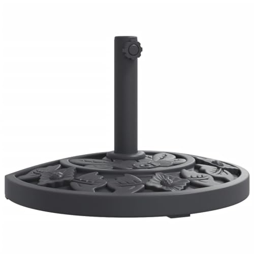 vidaXL Sonnenschirmständer, Schirmständer mit Standfuß Spannknopf, Schirmhalter für Ø38/48 mm Mast, Sonnenschirmfuß Ständer, 9 kg Halbrund