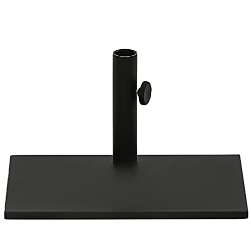 Dehner Schirmständer, ca. 49 x 30 x 24.5 cm, 20 kg, Metall, schwarz