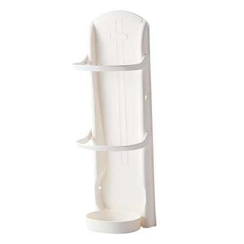 ERINGOGO Wandmontierter Regenschirmständer Aus Kunststoff Mit Abnehmbarem Abtropfbehälter Und Verstellbarer Ablage Für Zuhause Platzsparendes Schirmlagerregal