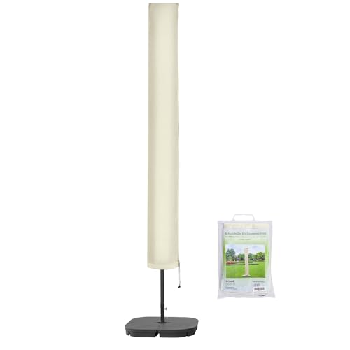 Oule GmbH Sonnenschirm Schutzhülle für Sonnenschirm bis ca. Ø200/300/400cm Premium Qualität aus hochwertigem 300GSM 600D Oxford Material Schutzhülle Sonnenschirm (Beige 250cm×32/40cm)