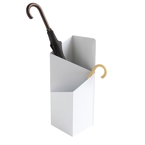 Box and beyond - Schirmständer – 20 x 20 x 60 cm – Metall weiß – Aufbewahrung von Regenschirm – Aufbewahrung für Eingang und Flur – Design – modern – originell