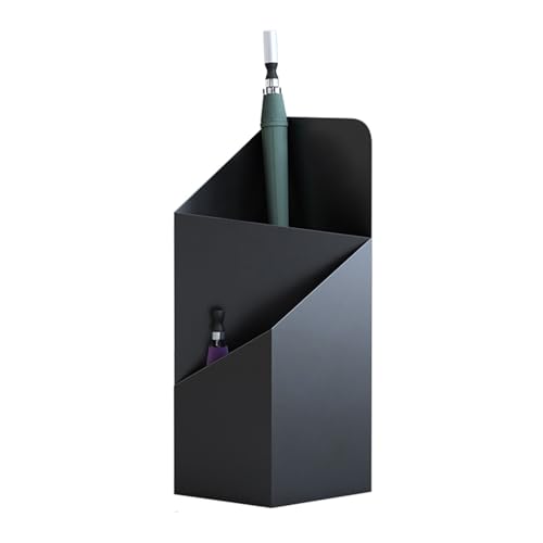 Schirmständer aus Metall für den Eingangsbereich, weiß, quadratisch, freistehend, für faltbare Regenschirme, stilvoller Organizer für Zuhause, Büro und Hotel