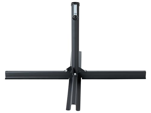 Beliani Sonnenschirmständer Stahl schwarz 100x100cm Kreuzfuß Vicchio