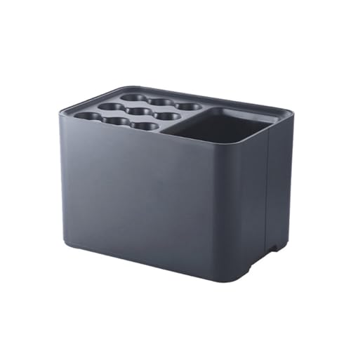 Stabiler Schirmständer für den Außenbereich mit abnehmbarer Abtropfschale, vielseitiger Gehstockhalter, weißes und schwarzes Design, ideal für Terrassen und Gärten