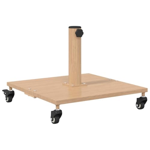 SKM Schirmständer für draußen Helles Holz 45 x 45 x 31,5 cm Stahl,Heim & Garten,Rasen & Garten,Garten & Balkon,Zubehör für Sonnenschirme & Sonnenschutze,Sonnenschir mständer,Braun,27.4 kg,42010366