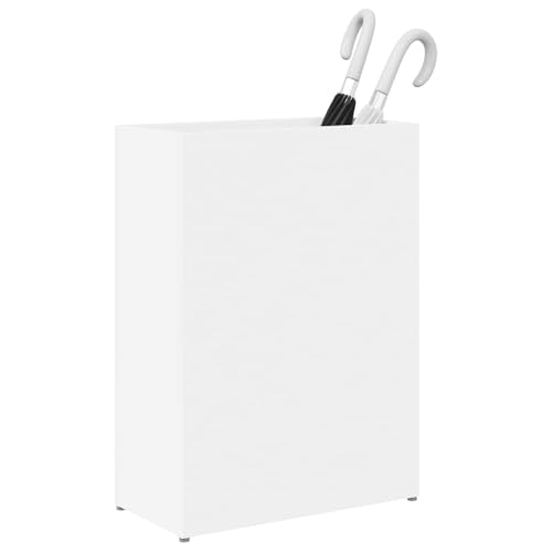 Tomostar Schirmständer aus Holz, Regenschirmständer, Eimer für Regenschirm, weiß, 40 x 20 x 55,5 cm, Holz