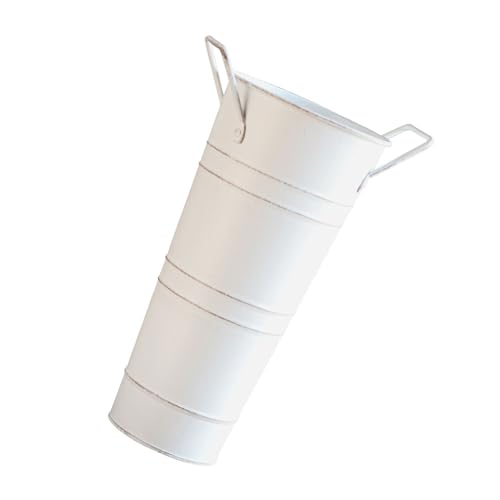 KUAIYIJU Metall Schirmständer mit Griff Vintage Regenschirm Eimer Dekorative Vase Blumeneimer Aufbewahrungsregal für Zuhause Wohnzimmer