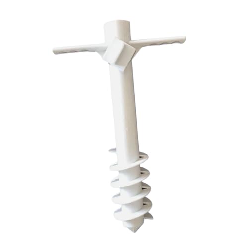 BESPORTBLE Strandsonnenschirm Sandanker Zinken Spiral Design Stabiler Sonnenschirmständer für Strand und Garten Einfacher Aufbau Windfest Langlebiges Outdoor zubehör