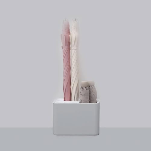 ErZhuiZi Regenschirmständer Vintage Klein Schirmständer Weiß Eckig Regenschirm Aufbewahrung Wand,Grey