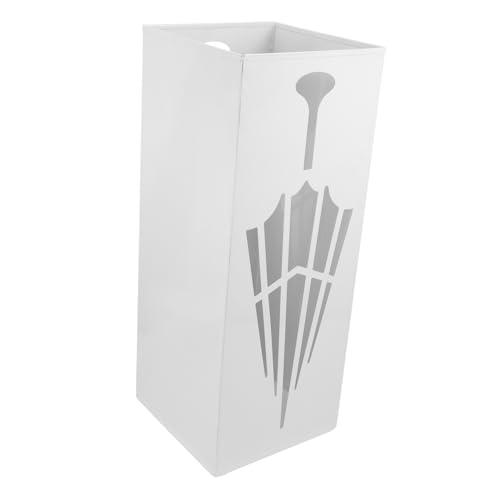 TOPPERFUN Schirm Eimer schirmständer Regenschirm Organizer für den Schrank Schirmpfahl Schirmkorb Organizer dekoratives Regenschirmdekor Regenschirmspender Eisen Weiß