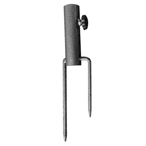 Grtheenumb Regenschirm-Erdspieß, robuster Metall-Strandeinsatz, Anker, Sonnenschirmständer