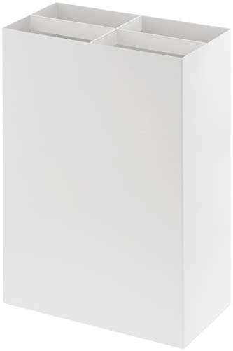 Yamazaki 3451 SMART Schirmständer L, weiß, Stahl/Polypropylen, Minimalistisches Design, 23,5 x 12 x 36 cm (LxBxH)