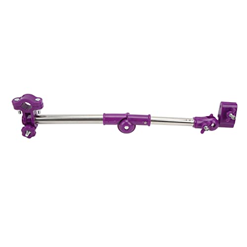 QYMYOZ Fahrrad-Schirmständer aus Edelstahl, 360 Grad drehbar, für den Außenbereich, Kinderwagen-Schattenhalte r für Rollstuhl, Fahrrad, Kinderwagen, Gehhilfe, Rollator (lila)