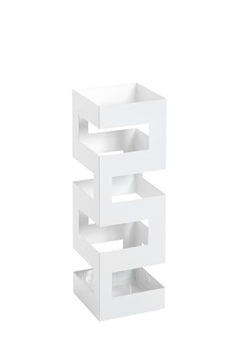 HAKU Möbel Schirmständer weiß, Metall - Maße: B 16 cm x H 48 cm x T 16 cm, Style: Modern