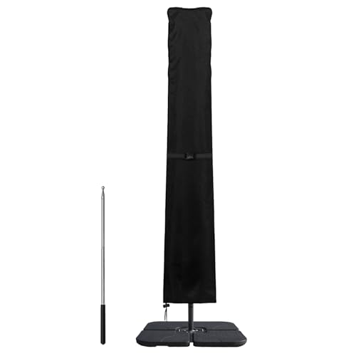 Dokon Schutzhülle für Ampelschirm mit Stab, Ampelschirmhülle für Ø 400cm / 300x300cm, Sonnenschirm Abdeckung Wasserdicht Winddicht UV-Beständig Abdeckhauben für Gartenschirm Marktschirm, 240x57/57cm