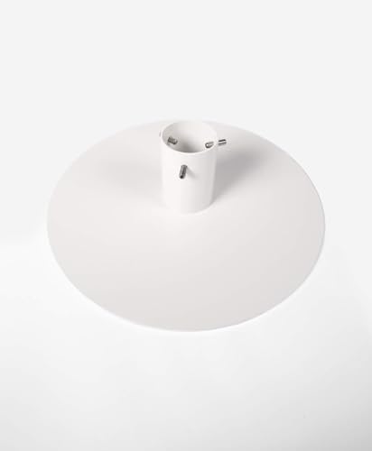 Kawentsmann Weihnachtsbaumständer mit Wassertank aus Metall - Christbaumständer - Tannenbaumständer aus Stahl pulverbeschichtet - Outdoor & Indoor - Kreis (Reinweiß RAL 9010, 40 cm ?)