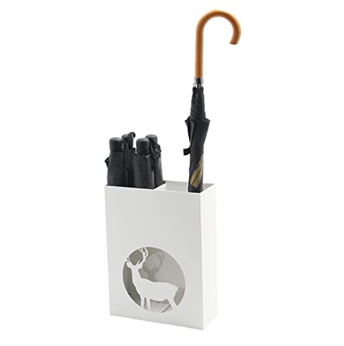 Schirmständer Vintage Schirmständer Aus Eisen, Schirmständer Für Lange Und Kurze Regenschirme, Flur, Eingangsbereich, Bauernhaus Und Regenschirmhalter Für Die Haustür Regenschirmständer(White )