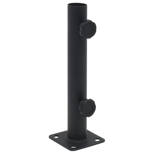 vidaXL Sonnenschirmständer, Schirmständer für Ø32/34/38mm Mast, Schirmhalter für Sonnenschirm, Sonnenschirmhalter Sonnenschirmfuß, Mattschwarz Stahl