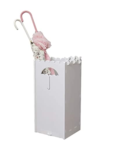 QYMYOZ Schirmständer für den Eingangsbereich, weißer Schirmständer mit Abtropfschale, freistehender Halter für das Innen- und Außenbüro, Schirmhalter für die Haustür (Blau: A, G