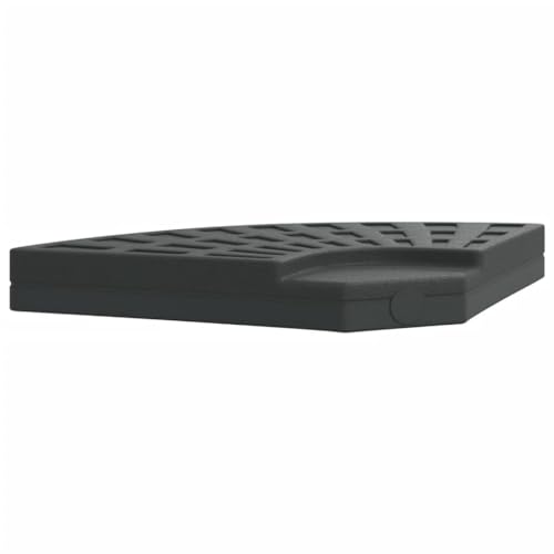vidaXL Gewicht für Sonnenschirmständer, Schirmgewicht mit Griff, Schirmständer für Ampelschirm, Sonnenschirmfuß, Schwarz 20 kg PE Beton