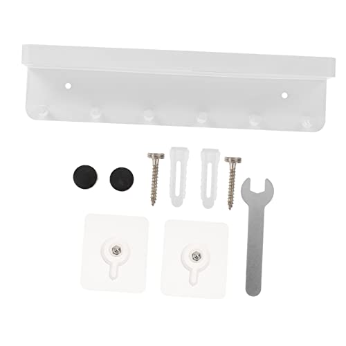VICASKY 1 Satz Wandmontiertes Regalsystem für Regenschirme und Schlüssel Robuster Selbstklebender Aufbewahrungsständer aus für Küche und Bad Einfache Installation ohne Bohren Weiß