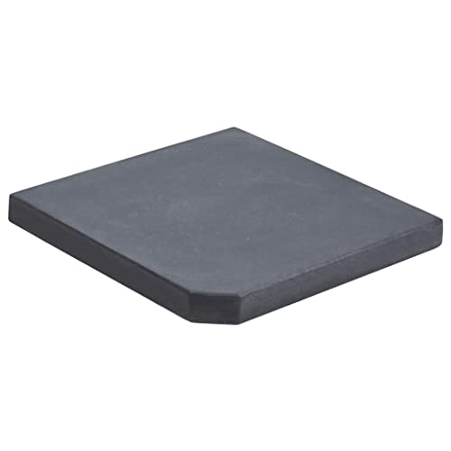 vidaXL Schirmständer Schirmgewicht Sonnenschirmständer Schirmhalter Sonnenschirm Ständer Fuß Terrasse Garten Schwarz 47x47x4,5cm Granit