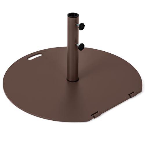 COSTWAY Sonnenschirmständer 23 kg, Schirmständer mit Rollen und Griff, runder Schirmgewicht für Schirmstangen von 41/50 mm, Sonnenschirmfuß für Garten, Balkon