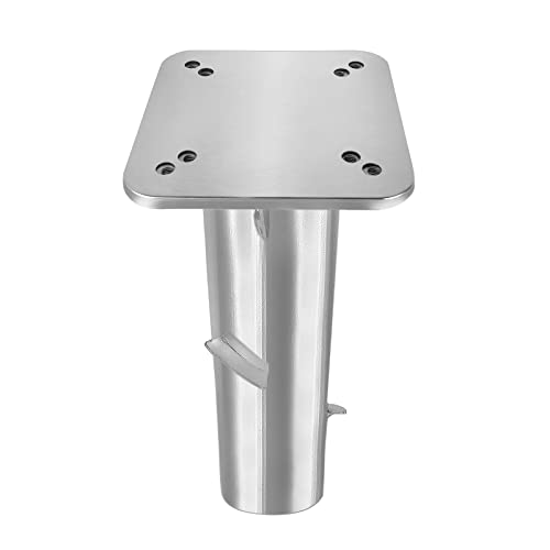 VA-Cerulean Metall Sonnenschirmständer, Universal-Bodenplatte, Bodenhülse für Sonnenschirm Ampelschirme Kurbelschirm, Bodenanker zum Einbetonieren (Silber)