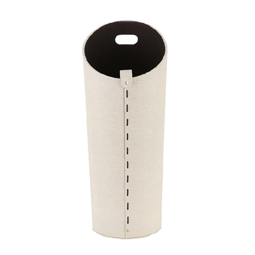 MESCXTY Schirmständer, Halter für den Eingangsbereich, Ständer mit Abtropfschale, Leder, für Zuhause, Gewerbe, Büro (weiß)