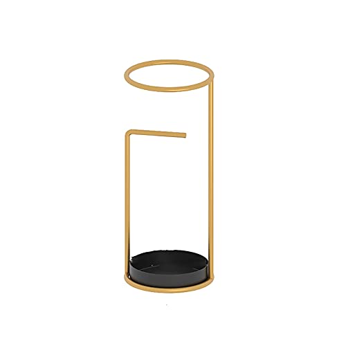 Generisch Nordic Creative Simple Schirmständer, runder Schirmhalter aus Metall für Home-Office-Hotelbars, 28 × 60 cm (Farbe: Gold) (Weiß) (Schwarz) Times