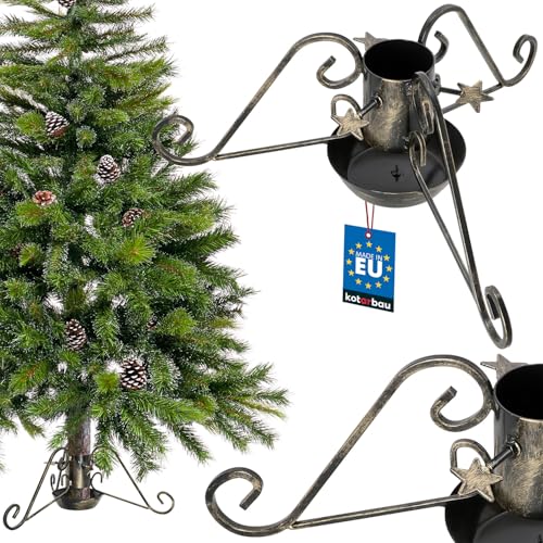 KOTARBAU® Weihnachtsbaumständer mit Wassertank ? 80 mm Christbaumständer Schwarz mit Wasserbehälter Tannenbaumständer Baumständer Weihnachten Weihnachtsbaum Ständer Weihnachtsbaumhalterung Stahl