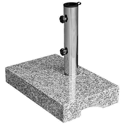 anndora Sonnenschirmständer Granit 25 kg hellgrau Balkonständer max. 48mm Stamm