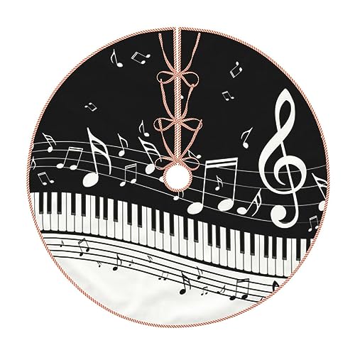 Musik Klavier Note Weihnachtsbaum Rock Wohnkultur 30 zoll Leinen Baum Matte Für Neujahr Party Dekorationen Liefert