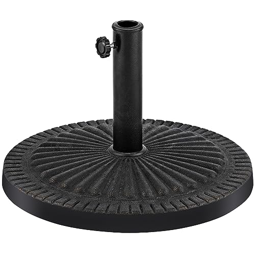 COSTWAY Sonnenschirmständer ?49cm, Marktschirmständer rund, Schirmständer Balkonschirmständer für 38/48mm Gestänge Sonnenschirmfuß
