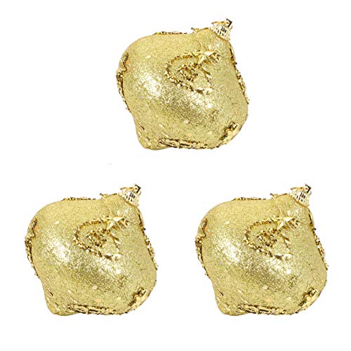 NUOBESTY 30Pcs Weihnachtsball Ornamente Glitzer Pulver Paillettenball Bruchsichere Kugeln Anhänger für Saisonale Urlaub Hochzeit Weihnachtsbaum Decke Fensterdekoration