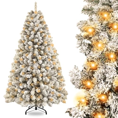 kogxscej Groß Weihnachtsbaum Künstlich mit Beleuchtung,180cm Weihnachtsbaum Mit LEDs und 900 Spitzen,Künstlicher Weihnachtsbäume Passend für Weihnachten und Neujahr Haus Büro Dekoration.