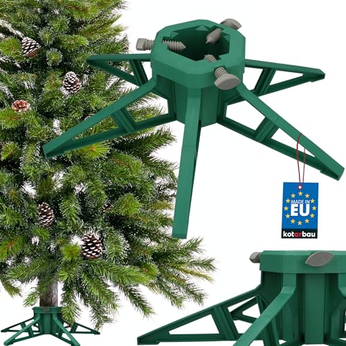 KOTARBAU® Weihnachtsbaumständer mit Wassertrank - Christbaumständer - für Baumhöhe bis 3,5 m - Tannenbaumständer - Kunststoff - Klassisch - Grün