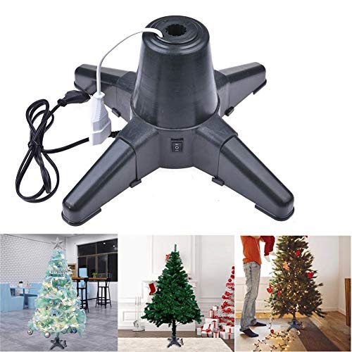 Xiaone Weihnachtsbaumständer, 90 cm, um 360 Grad drehbar, elektrischer Weihnachtsbaum, drehbarer Standfuß für Weihnachtsdekoration, kein Lärm