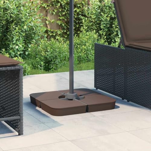 Teenpull 4-TLG. Kreuzfuß-Schirmständer- Set für Ampelschirme, 100 kg PP-Basis für Garten, Terrasse, Pool, Outdoor-Bereich, stabile Befüllung mit Sand