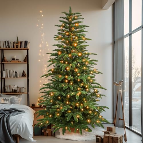 Alupssuc 180cm Künstlicher Weihnachtsbaum mit 1045 PE & PVC-Zweigen, mit 380 Mehrfarbigen RGB-Lichtern und Fernbedienung, Perfekt für Weihnachtsdekorationen, Grün Alupssuc 180cm Künstlicher Weihnachtsbaum mit 1045 PE & PVC-Zweigen, mit 380 Mehrfarbigen RGB-Lichtern und Fernbedienung, Perfekt für Weihnachtsdekorationen, Grün