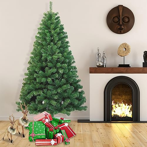 Jopassy Weihnachtsbaum künstlich 180cm Künstlicher Weihnachtsbaum Plastik unechter Tannenbaum 650 Spitzen,Schnellaufbau Klapp-Schirmsystem,Feuerr esistent,inkl.Metall Christbaum Ständer,grün