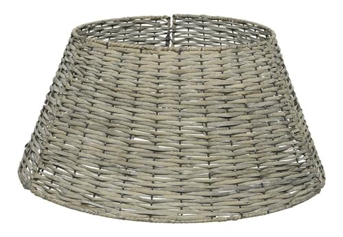 Abdeckung für Christbaumständer Weide Grau Weihnachtsbaumständerhü lle Ø 57cm