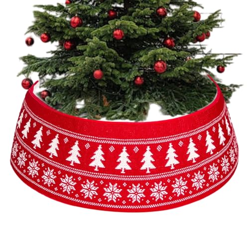 Künstlicher Weihnachtsbaumkragen,Vers tellbarer Gestrickt Christbaum Rock Ring | Rustikal Landhaus Weihnachtsdekoration Für Garten Restaurant Outdoor Wohnung Wohnheim Mietgeschäfte Innenbereich