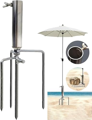 TUIBEIDAMAI Schirmständer Strand Metall, Rasendorn für Sonnenschirm,Sonnenschirm erdspiess Ø36mm, Abnehmbarer Sonnenschirmständer Erdspieß, Sonnenschirmhalter Strand für Angeln,Garten,Strand Camp