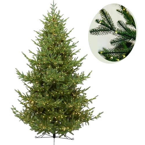 IGOOD Premium Künstlicher Weihnachtsbaum 180cm mit Beleuchtung 1000 Warmweißen Lichtern–Einfacher Aufbau Wunderschöne Baumspitzen aus 100% Spritzguss-Besonders Naturgetreuer PE Tannenbaum Christbaum