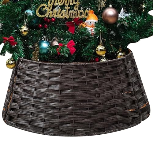 Weihnachtsbaum-Kragen, Weihnachtsbaum-Korb-Krage n, Weihnachtsbaumsockel, Gewebter Baumkragen, Weihnachtsbaumkorbkragen zur Verschönerung Ihrer Urlaubsdekoration