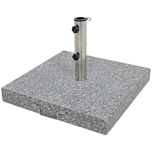 Generisch Garden Pleasure Schirmständer 58kg Granit/Stahl, mit Rollen