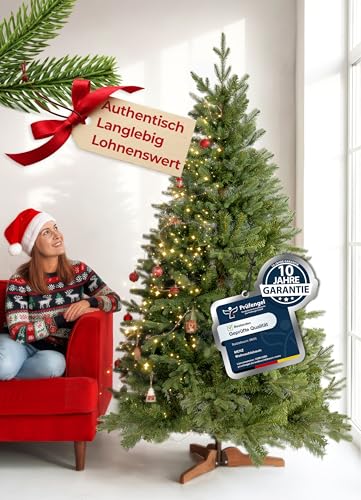 Familientanne künstlicher Weihnachtsbaum 180 cm – Authentisch Langlebig Lohnenswert – Tannenbaum künstlich, Erinnerungen der Familie – Überzeugend für 10 Jahre