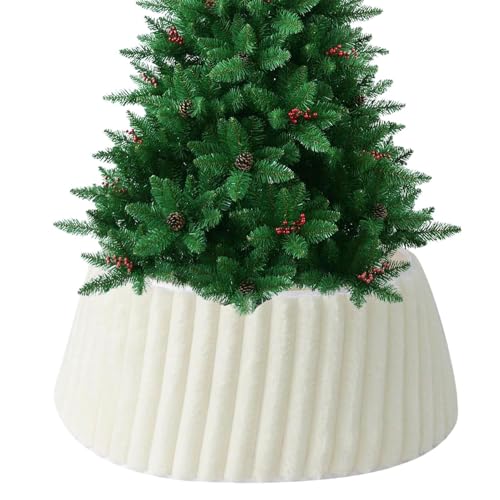 Weihnachtsbaumkragen – festliche Ringdekoration – Baumbodenabdeckung Korb Rock Halsbänder | für Familie Freund Erwachsene Party Urlaub Zuhause Indoor Outdoor Garten